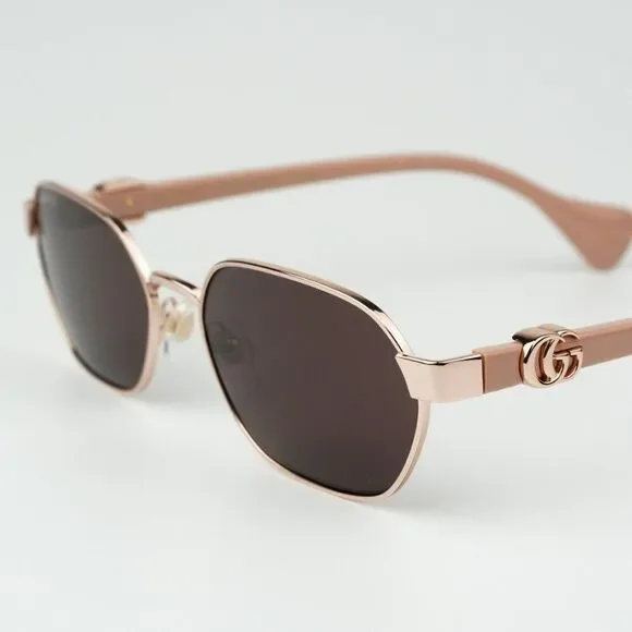 NEW Gucci GG1593S 003 Gold Pink Violet Geometric Unisex Sunglasses GG 1593S - Picture 7 of 12